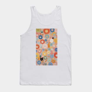 Hilma af Klint's Feline Kaleidoscope: Abstract Whimsy Tank Top